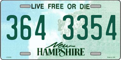 NH license plate 3643354