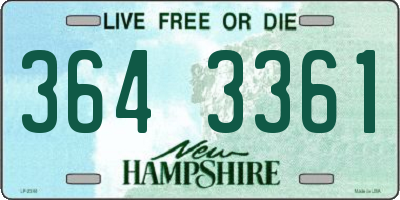NH license plate 3643361