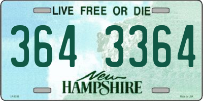 NH license plate 3643364