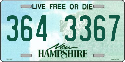 NH license plate 3643367