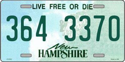 NH license plate 3643370