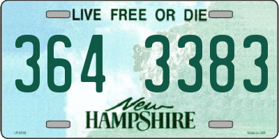 NH license plate 3643383