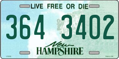 NH license plate 3643402