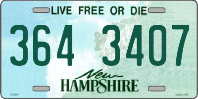 NH license plate 3643407