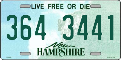 NH license plate 3643441