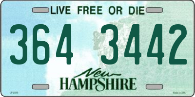 NH license plate 3643442