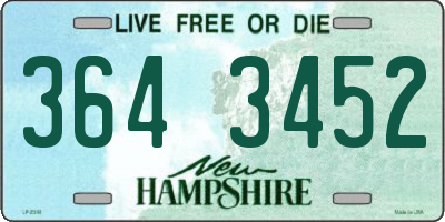 NH license plate 3643452