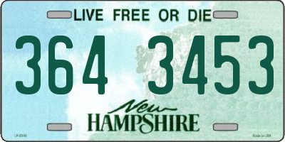 NH license plate 3643453