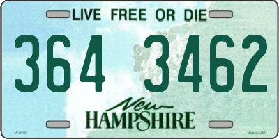 NH license plate 3643462