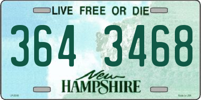 NH license plate 3643468