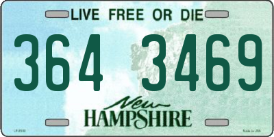 NH license plate 3643469