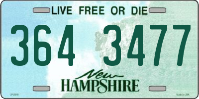 NH license plate 3643477