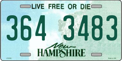 NH license plate 3643483