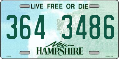 NH license plate 3643486