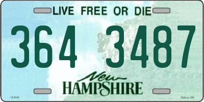 NH license plate 3643487