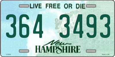 NH license plate 3643493