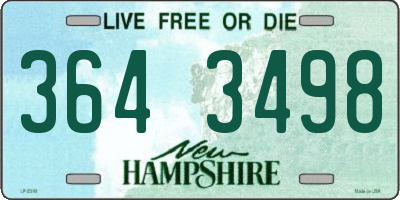 NH license plate 3643498