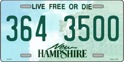 NH license plate 3643500