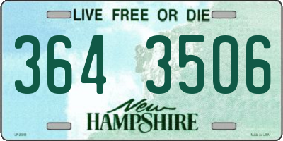 NH license plate 3643506