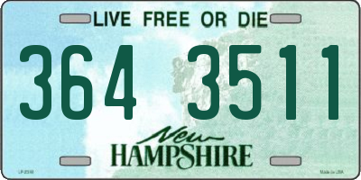 NH license plate 3643511
