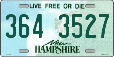NH license plate 3643527