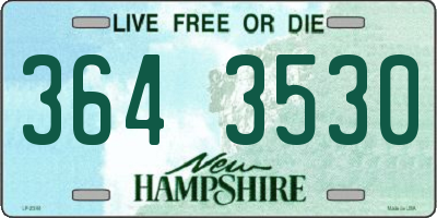 NH license plate 3643530