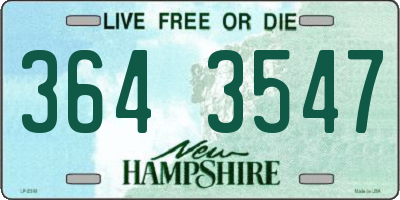 NH license plate 3643547