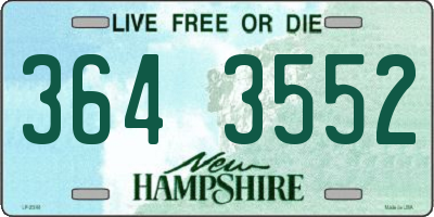 NH license plate 3643552