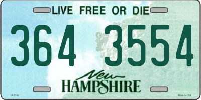 NH license plate 3643554