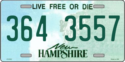 NH license plate 3643557