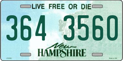 NH license plate 3643560