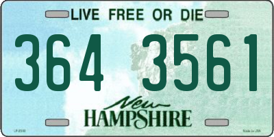 NH license plate 3643561