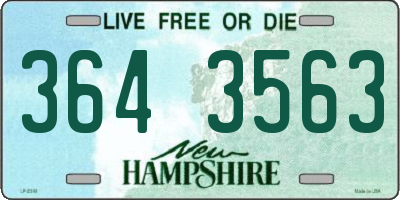 NH license plate 3643563