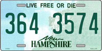 NH license plate 3643574