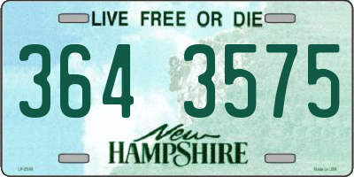 NH license plate 3643575