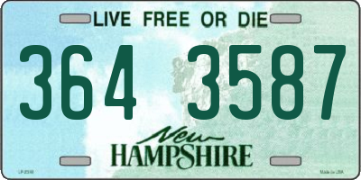 NH license plate 3643587