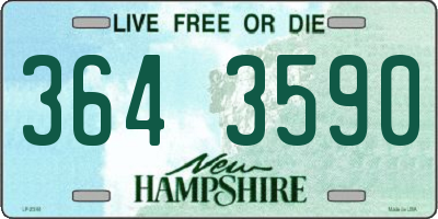 NH license plate 3643590