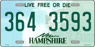NH license plate 3643593