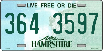 NH license plate 3643597