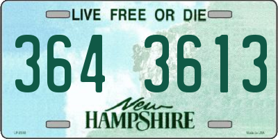 NH license plate 3643613