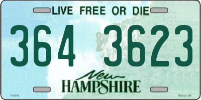 NH license plate 3643623