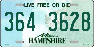 NH license plate 3643628