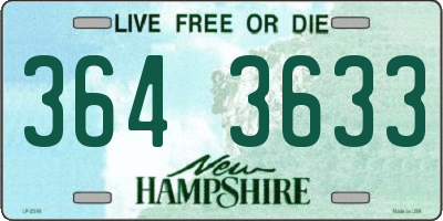 NH license plate 3643633