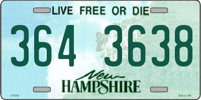 NH license plate 3643638