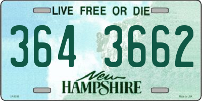 NH license plate 3643662