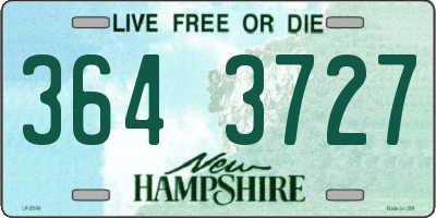 NH license plate 3643727