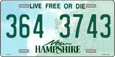NH license plate 3643743