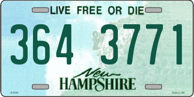 NH license plate 3643771