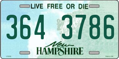 NH license plate 3643786