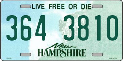 NH license plate 3643810